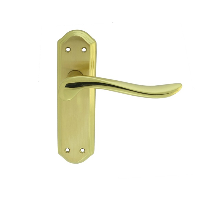 Lytham Lever Door Handle on Various Backplates